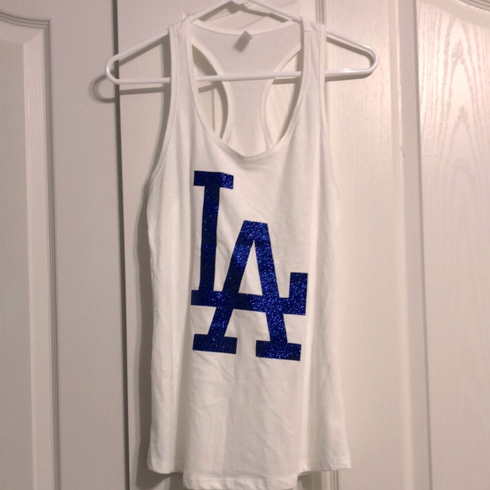 NEVER WORN! LA racer back glitter shirt
